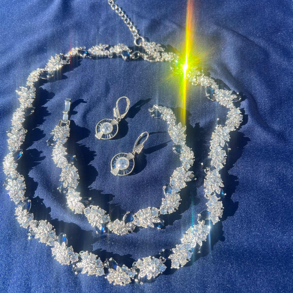 Necklace, bracelet, and earring set